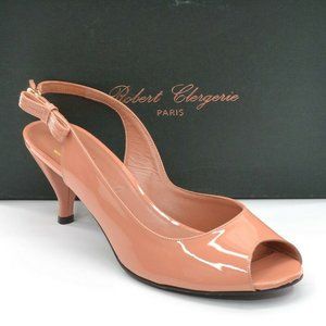 Robert Clergerie Peach Slingback Heels